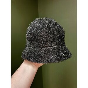 Vintage Black Sparkly Bucket Hat